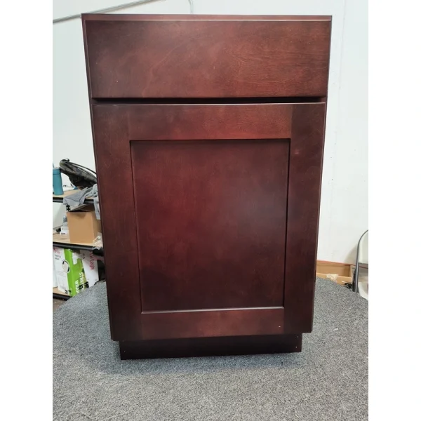 RELIABILT Parkstone 21-in W x 34.5-in H x 24-in D Espresso 1-Drawer Base Fully Assembled Plywood Cabinet (Flat Panel Shaker Style) T726918331