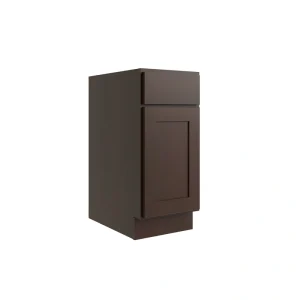 RELIABILT Parkstone 21-in W x 34.5-in H x 24-in D Espresso 1-Drawer Base Fully Assembled Plywood Cabinet (Flat Panel Shaker Style) T726918534