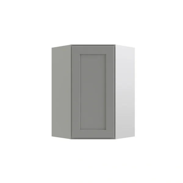 RELIABILT Parkstone 23.875-in W x 30-in H x 12-in D Grey Diagonal Corner Base Fully Assembled Plywood Cabinet (Shaker Style) T726918313
