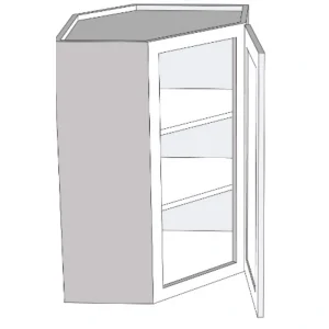 RELIABILT Parkstone 23.875-in W x 30-in H x 12-in D Grey Diagonal Corner Base Fully Assembled Plywood Cabinet (Shaker Style) T726918321