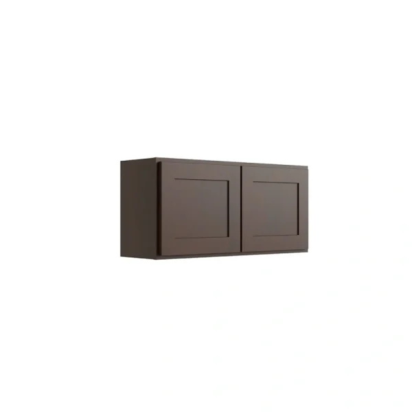 RELIABILT Parkstone 24-in W x 18-in H x 12-in D Espresso Wall Fully Assembled Plywood Cabinet (Shaker Door Style) T726918526