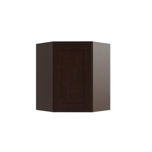 RELIABILT Parkstone 24-in W x 30-in H x 12-in D Espresso Diagonal Wall Fully Assembled Plywood Cabinet (Shaker Door Style) T726918521