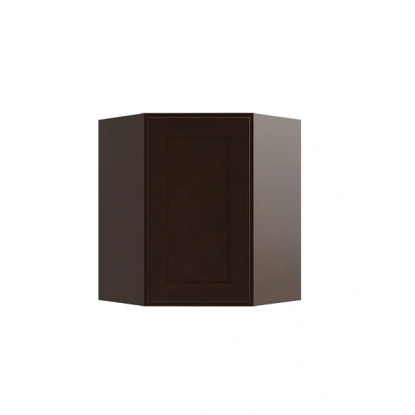 RELIABILT Parkstone 24-in W x 30-in H x 12-in D Espresso Diagonal Wall Fully Assembled Plywood Cabinet (Shaker Door Style) T726918521