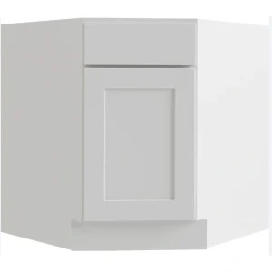 RELIABILT Parkstone 24-in W x 34.5-in H x 24-in D White Sink Base Fully Assembled Plywood Cabinet (Flat Panel Shaker Style) T726918306