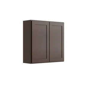 RELIABILT Parkstone 27-in W x 30-in H x 12-in D Espresso Wall Fully Assembled Plywood Cabinet (Shaker Door Style) T726918508