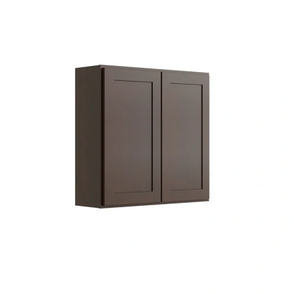 RELIABILT Parkstone 27-in W x 30-in H x 12-in D Espresso Wall Fully Assembled Plywood Cabinet (Shaker Door Style) T726918508