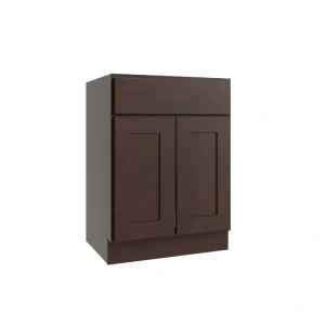 RELIABILT Parkstone 27-in W x 34.5-in H x 24-in D Espresso 1-Drawer Base Fully Assembled Plywood Cabinet (Flat Panel Shaker Style) T726918501