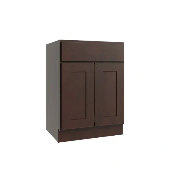 RELIABILT Parkstone 27-in W x 34.5-in H x 24-in D Espresso 1-Drawer Base Fully Assembled Plywood Cabinet (Flat Panel Shaker Style) T726918501