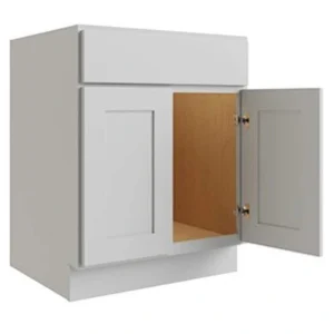 RELIABILT Parkstone 27-in W x 34.5-in H x 24-in D Grey Base Fully Assembled Plywood Cabinet (Flat Panel Shaker Door Style) T726918288