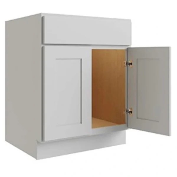 RELIABILT Parkstone 27-in W x 34.5-in H x 24-in D Grey Base Fully Assembled Plywood Cabinet (Flat Panel Shaker Door Style) T726918288
