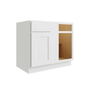 RELIABILT Parkstone 27-in W x 34.5-in H x 24-in D White Blind 1-Drawer Base Fully Assembled Plywood Cabinet (Flat Panel Shaker Style) T726918488