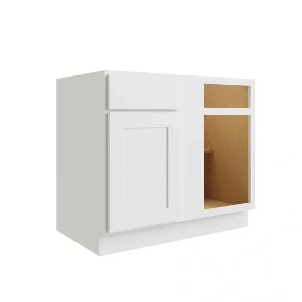 RELIABILT Parkstone 27-in W x 34.5-in H x 24-in D White Blind 1-Drawer Base Fully Assembled Plywood Cabinet (Flat Panel Shaker Style) T726918488