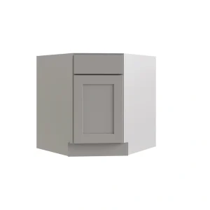 RELIABILT Parkstone 32-in W x 34.5-in H x 24-in D Grey Diagonal Sink Base Fully Assembled Plywood Cabinet (Flat Panel Shaker Style) T726918210