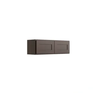 RELIABILT Parkstone 36-in W x 12-in H x 12-in D Espresso Wall Fully Assembled Plywood Cabinet (Shaker Door Style)