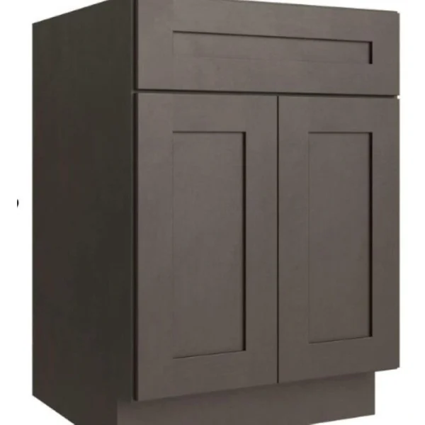 RELIABILT Parkstone 42-in W x 34.5-in H x 24-in D Espresso Sink Base Fully Assembled Plywood Cabinet (Flat Panel Shaker Style) T726918186