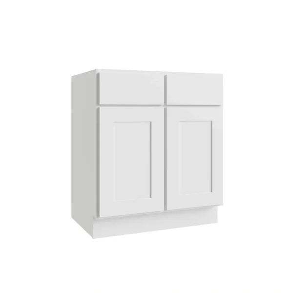 RELIABILT Parkstone 42-in W x 34.5-in H x 24-in D White Sink Base Fully Assembled Plywood Cabinet (Flat Panel Shaker Style) T726918181