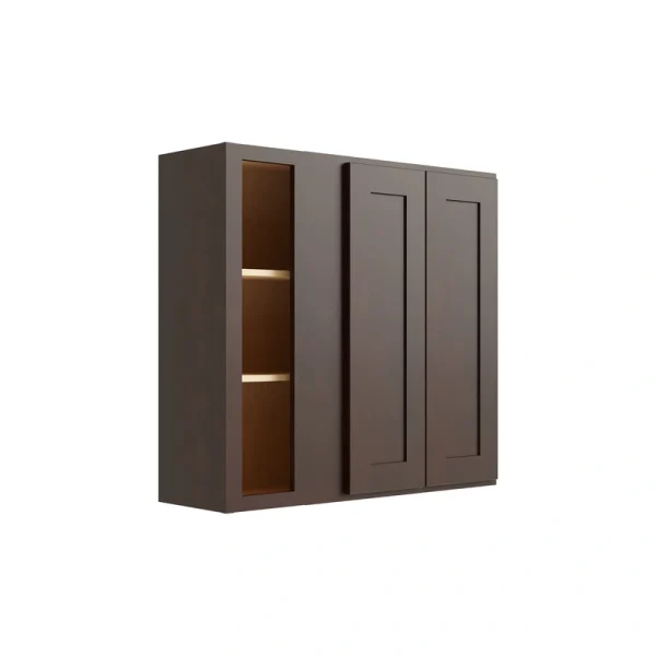 RELIABILT Parkstone 42-in W x 36-in H x 12-in D Espresso Blind Corner Wall Fully Assembled Plywood Cabinet (Shaker Style) T726918444