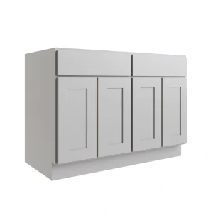 RELIABILT Parkstone 48-in W x 34.5-in H x 24-in D Grey 2-Drawers Base Fully Assembled Plywood Cabinet (Flat Panel Shaker Style) T726918169
