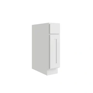 RELIABILT Parkstone 9-in W x 34.5-in H x 24-in D White 1-Drawer Base Fully Assembled Plywood Cabinet (Flat Panel Shaker Style)