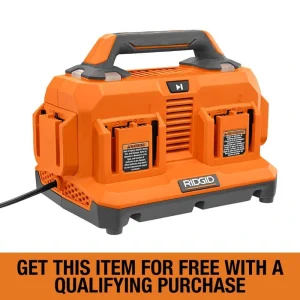 RIDGID 18V 6-Port Sequential Charger