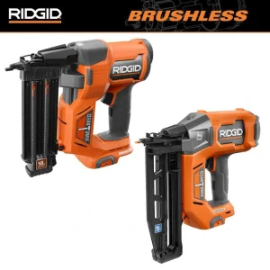 RIDGID 18V Brushless Cordless 18GA 2-1/8 in. Brad Nailer with 18V Brushless 16GA 2-1/2 in. Straight Finish Nailer (Tools Only)