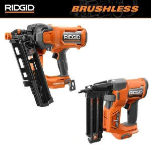 RIDGID 18V Brushless Cordless 21 3-1/2 in. Framing Nailer & 18V Brushless Cordless 18-Gauge 2-1/8 in. Brad Nailer (Tools Only)