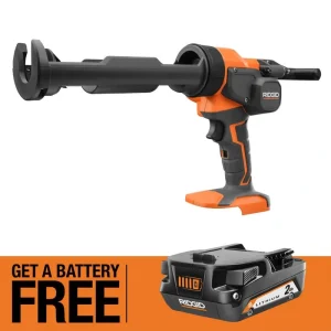RIDGID 18V Cordless 10 oz. Caulk Gun and Adhesive Gun with FREE 2.0 Ah Lithium-Ion Battery