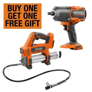 RIDGID 18V Cordless 2-Tool Combo Kit with Brushless High Torque Impact Wrench and Cordless Grease Gun (Tools Only)