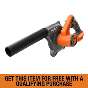 RIDGID 18V Lithium-Ion Cordless Compact Jobsite Blower with Inflator/Deflator Nozzle