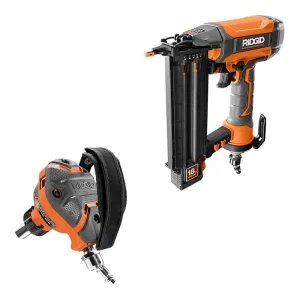 RIDGID Pneumatic 18-Gauge 2-1/8 in. Brad Nailer and 3-1/2 in. Full Size Palm Nailer