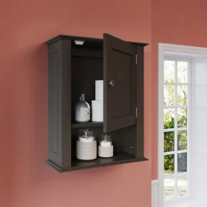 RiverRidge Ashland 16.54-in x 20.47-in x 7.09-in Espresso Bathroom Wall Cabinet