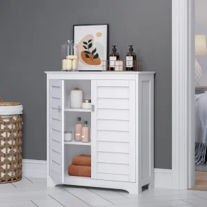 RiverRidge Brookfield 28.5-in x 32.31-in x 11.81-in White Freestanding Soft Close Linen Cabinet