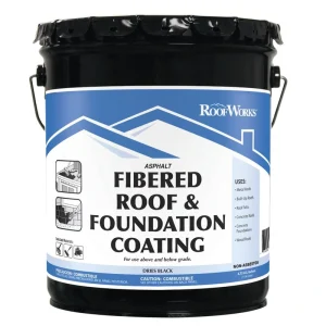 RoofWorks Fibered Roof & Foundation Coating – 4.75 gal.
