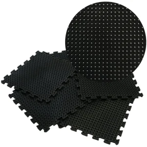 Rubber-Cal 20-in W x 20-in L x 0.625-in T Interlocking Rubber Gym Floor Tile (11-sq ft) (4-Pack)