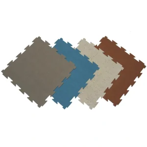 Rubber-Cal 24-in W x 24-in L x 0.25-in T Interlocking Rubber Gym Floor Tile (20-sq ft) (5-Pack)