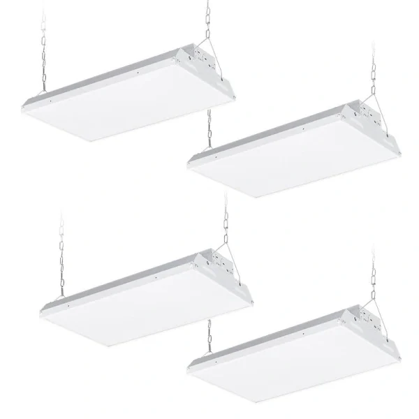 RUN BISON 1.4 ft. 115-Watt 17,000-Lumens Integrated LED Dimmable White Compact Size Linear High Bay Light 4000K/5000K (4-Pack)