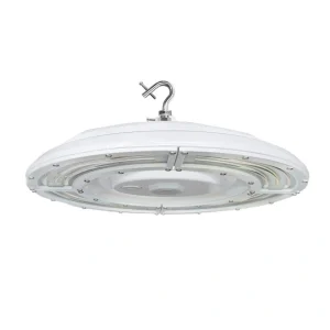 RUN BISON 15 in. White 30000 Lumens Integrated LED Dimmable UFO High Bay Light Fixture NSF Certified 50000K Daylight