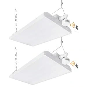 RUN BISON 2 ft. 600-Watt Equivalent Integrated LED High Bay Light with Motion Sensor120-Volt-277-Volt 20,925 Lumens 5000K(2-Pack)