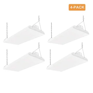 RUN BISON 2 ft. 600-Watt Equivalent Up To 28,350 Lumens Integrated LED Dimmable High Bay Light, 5000K Daylight, UL Listed (4-Pack)