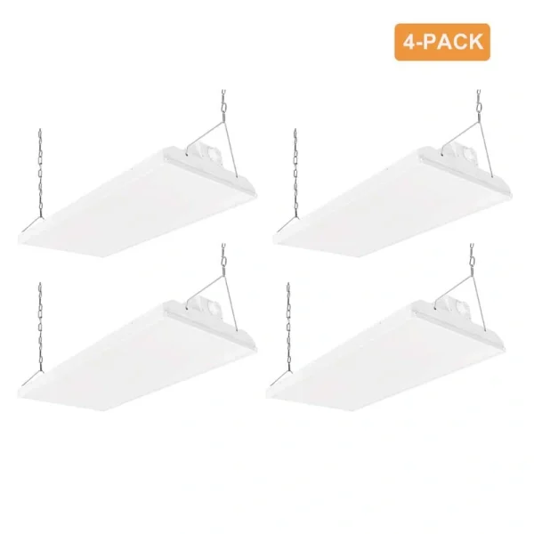 RUN BISON 2 ft. 600-Watt Equivalent Up To 28,350 Lumens Integrated LED Dimmable High Bay Light, 5000K Daylight, UL Listed (4-Pack)