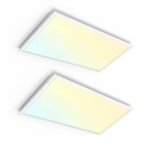 RUN BISON 2-PACK 4 ft. x 2 ft. Dimmable White CCT And Wattage Selectable Integrated LED Back-Lit Panel Light,3300-4400-5500Lumens