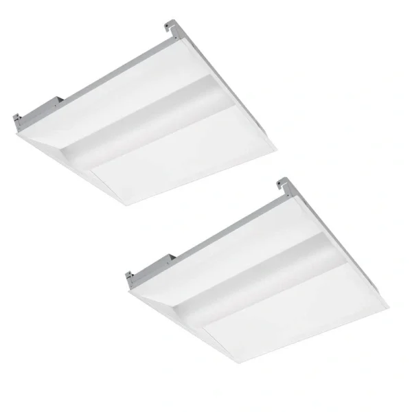 RUN BISON 2ft.x2ft White 100W Equivalent Dimmable 3500K-4000K-5000K Integrated LED Troffer Light, up to 5000-Lumens (2-Pack)