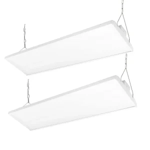 RUN BISON 45.9 in. 4ft. 1000-Watt Equivalent 40500Lumens Integrated LED Dimmable White Linear High Bay Light 5000K Daylight 2-Pack