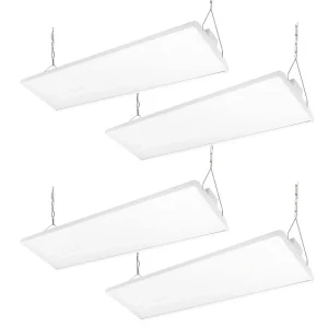 RUN BISON 45.9 in. 4ft. 1000-Watt Equivalent 40500Lumens Integrated LED Dimmable White Linear High Bay Light 5000K Daylight 4-Pack