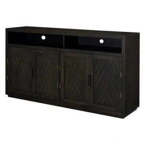 Runesay 60 in. W x 15.7 in. D x 33.36 in. H in Gray Brown MDF Ready to Assemble Floor Base Kitchen Cabinet Sideboard