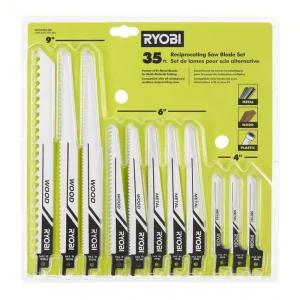 RYOBI Multi-Purpose Reciprocating Saw Blade Set (35-Piece)