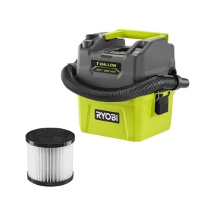 RYOBI ONE+ 18V Cordless 1 Gal. Wet/Dry Vacuum (Tool Only) with Replacement Filter