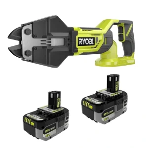 RYOBI ONE+ 18V Cordless Bolt Cutters with 6.0 Ah HIGH PERFORMANCE Battery (2-Pack)