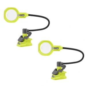 RYOBI ONE+ 18V Cordless LED Magnifying Clamp Light 2-Pack (Tools Only)