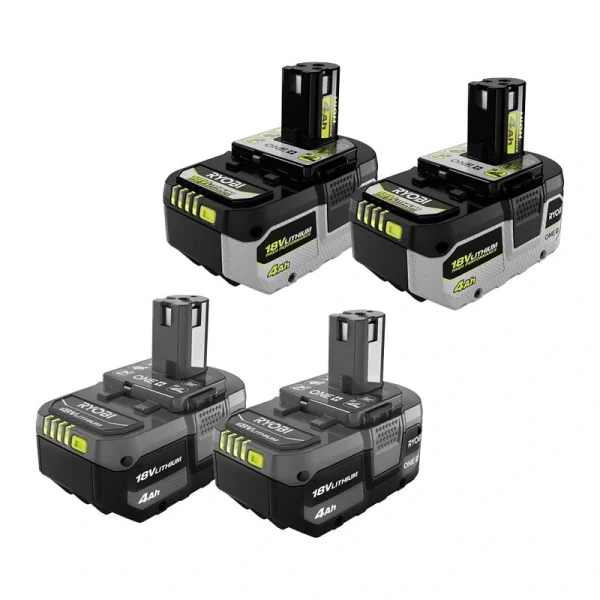 RYOBI ONE+ 18V HIGH PERFORMANCE Lithium-Ion 4.0 Ah Battery (2-Pack) with ONE+ 18V Lithium-Ion 4.0 Ah Battery (2-Pack)
